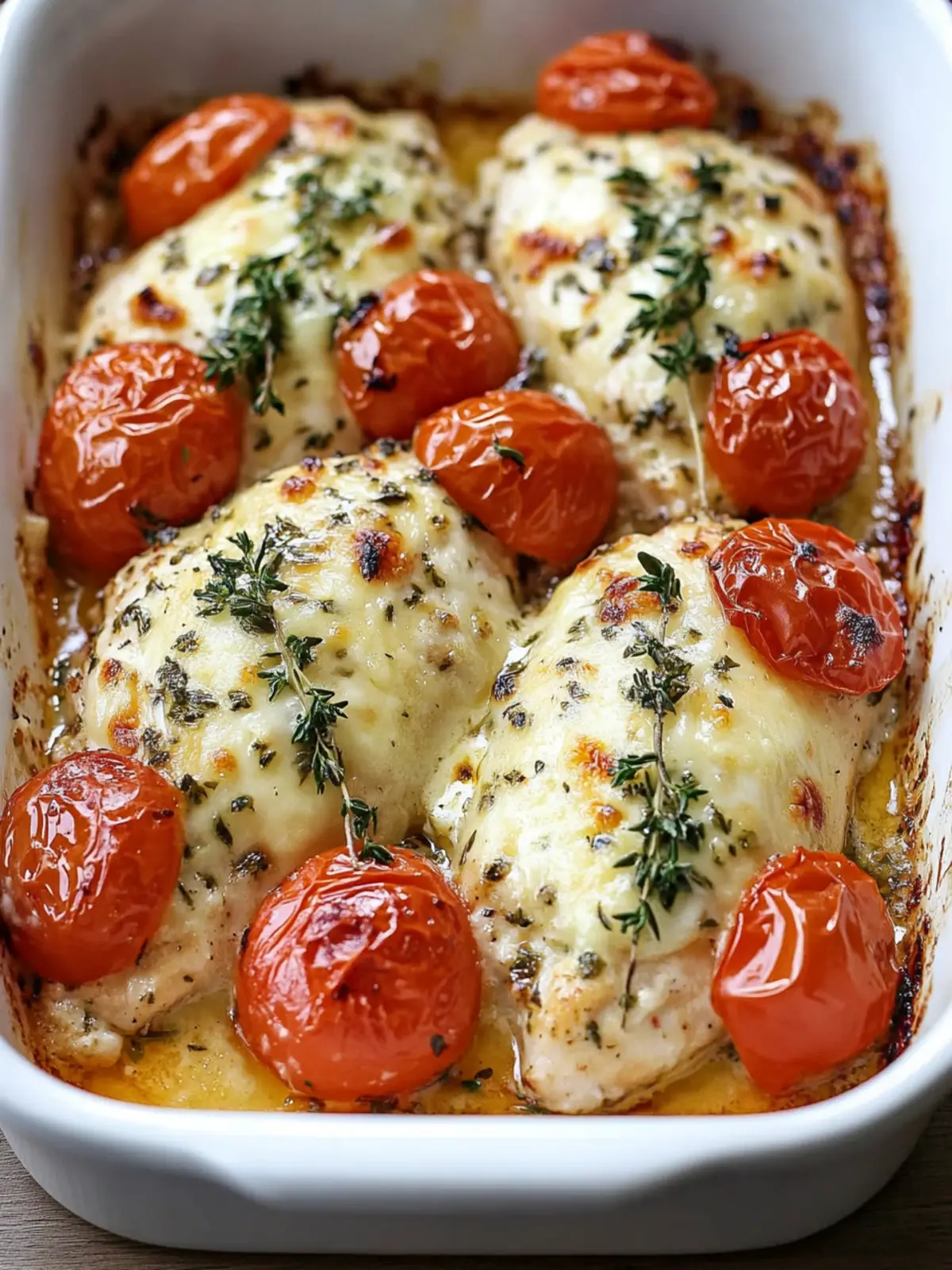 Garlic Herb Cheese Tomato Chicken