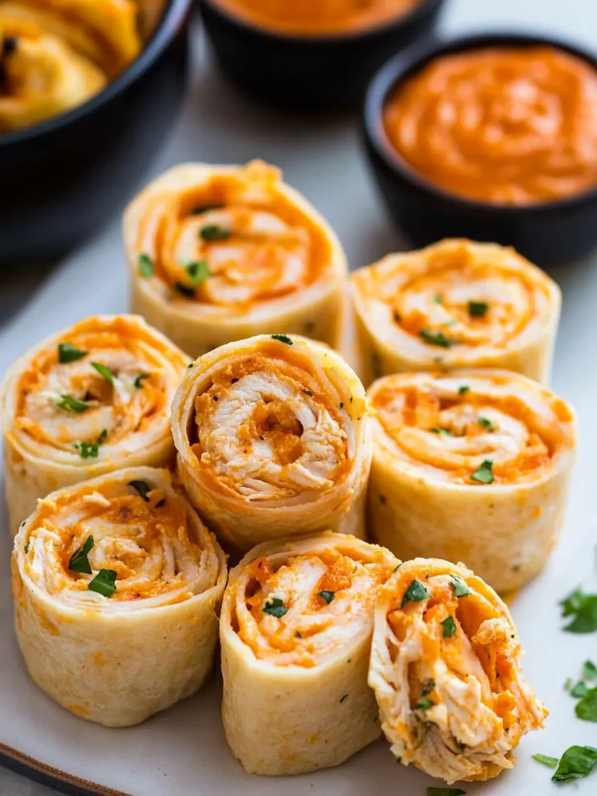 Buffalo Chicken Pinwheels