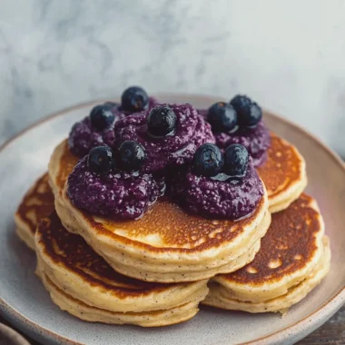 Irresistible Ricotta Pancakes with Salted Blueberry Butter 9 Ricotta Pancakes with Salted Blueberry Butter