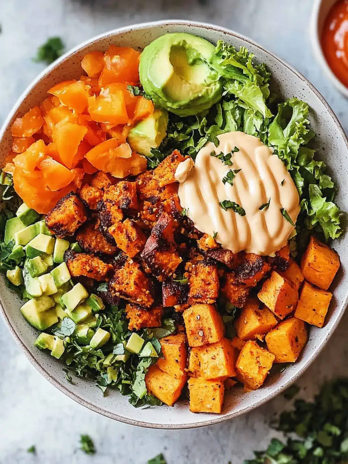 Sweet Potato Burger Bowl